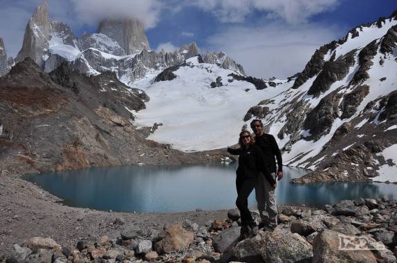 Agora pela manhã, de volta à Laguna de Los Tres, no parque Los Glaciares, região de El Chaltén, no sul da patagonia argentina